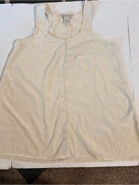 Fun & Flirt Cream Lightweight Shell Top